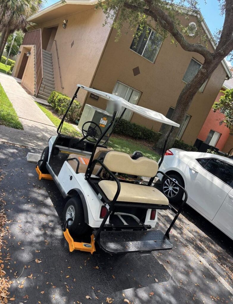 Booted golf cart