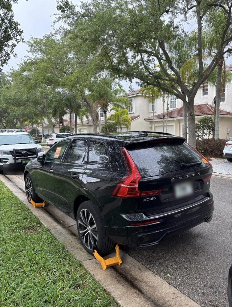 Booted Volvo SUV